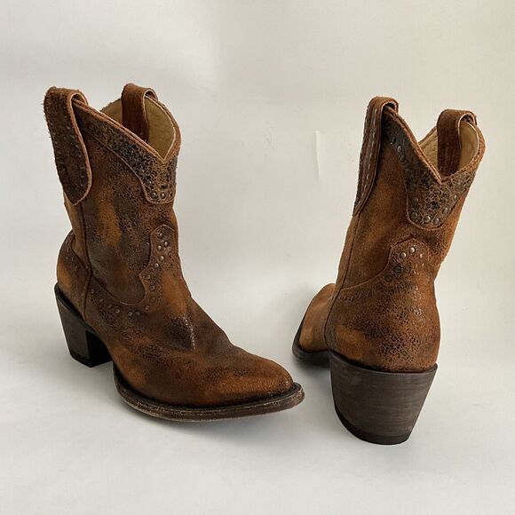 IDYLLWILD Miranda Lambert Distressed Point toe Pull-on Western Brown 6.5 - Picture 3 of 12